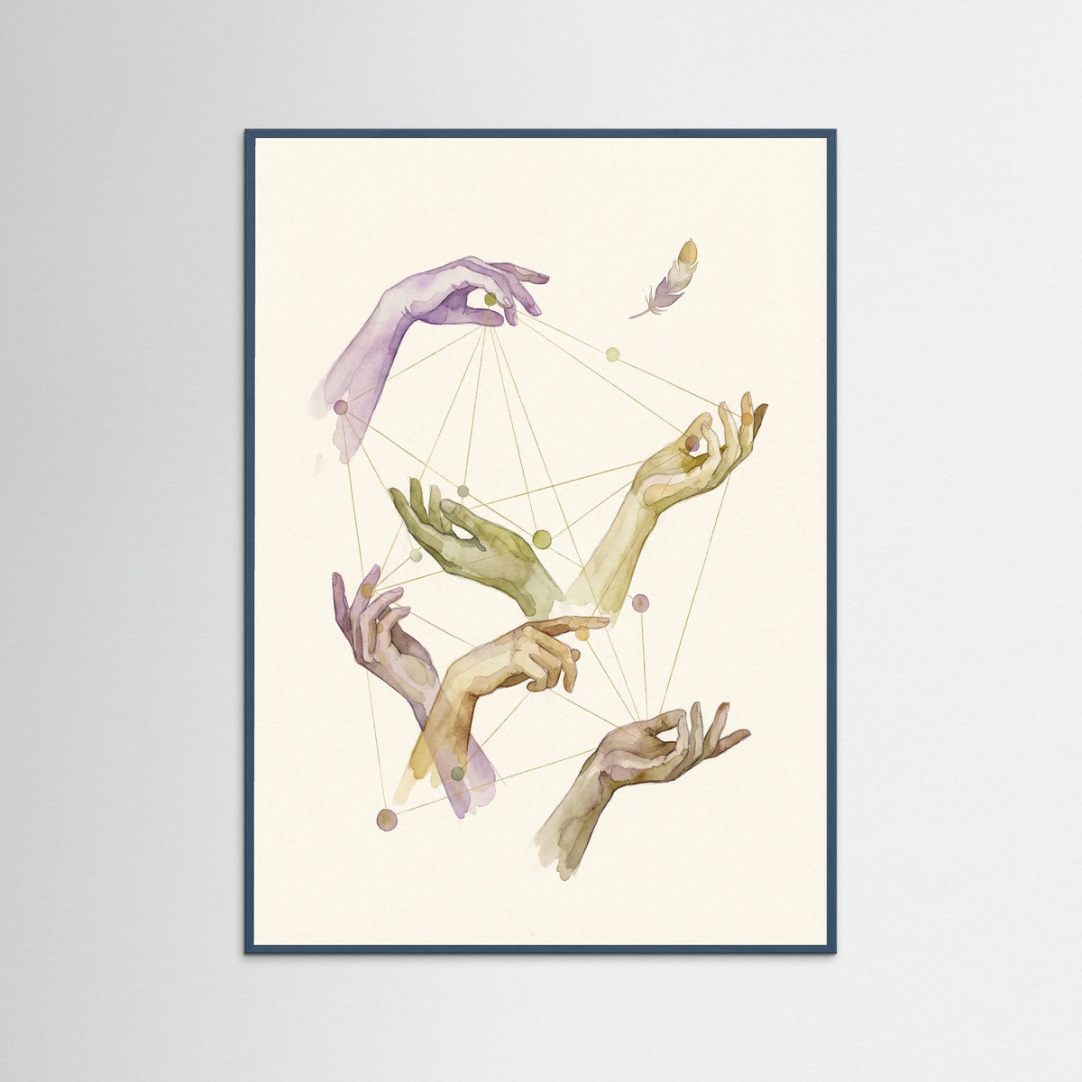 Teal Wood Figured Constellations