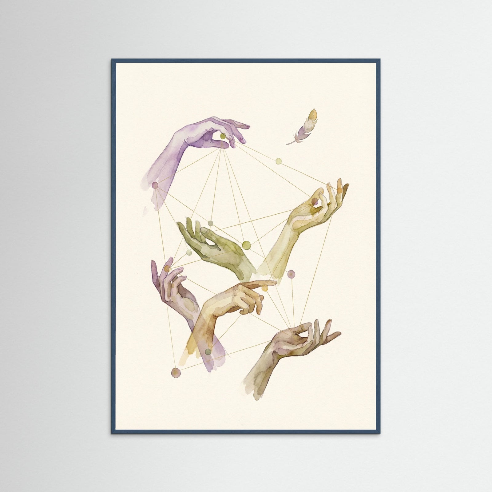 Teal Wood Figured Constellations