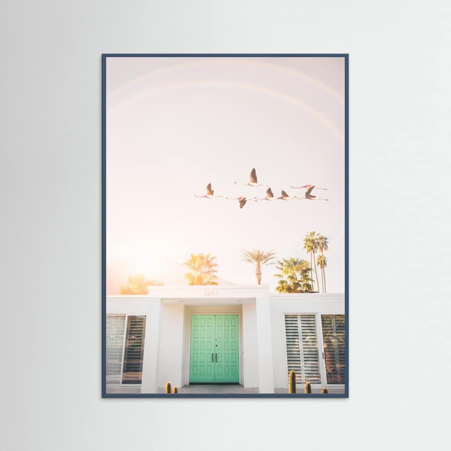 Flamingos In Palm Springs Poster – poster och konsttryck