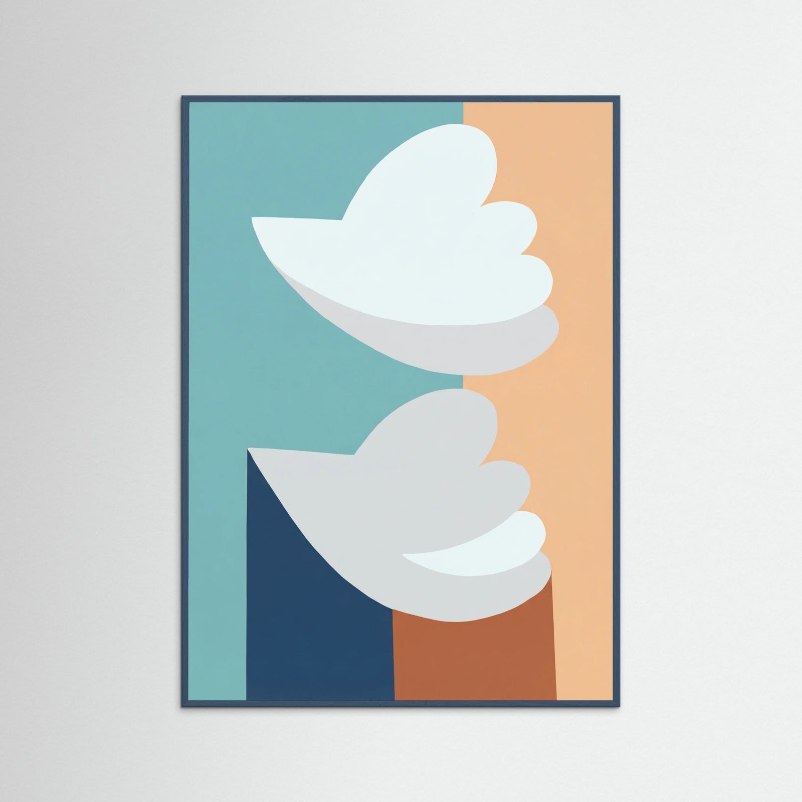 Teal Wood Floating Forms