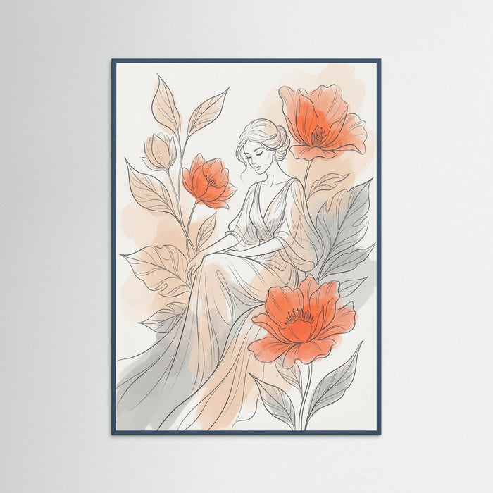 Teal Wood Floral Aura
