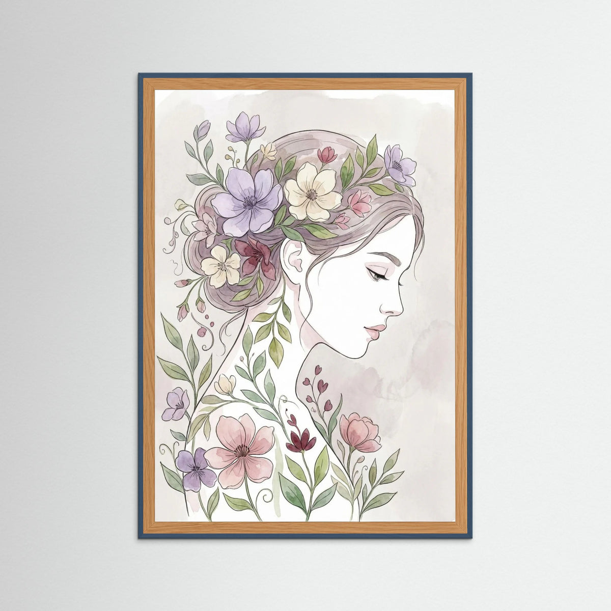 Teal Wood Floral Muse