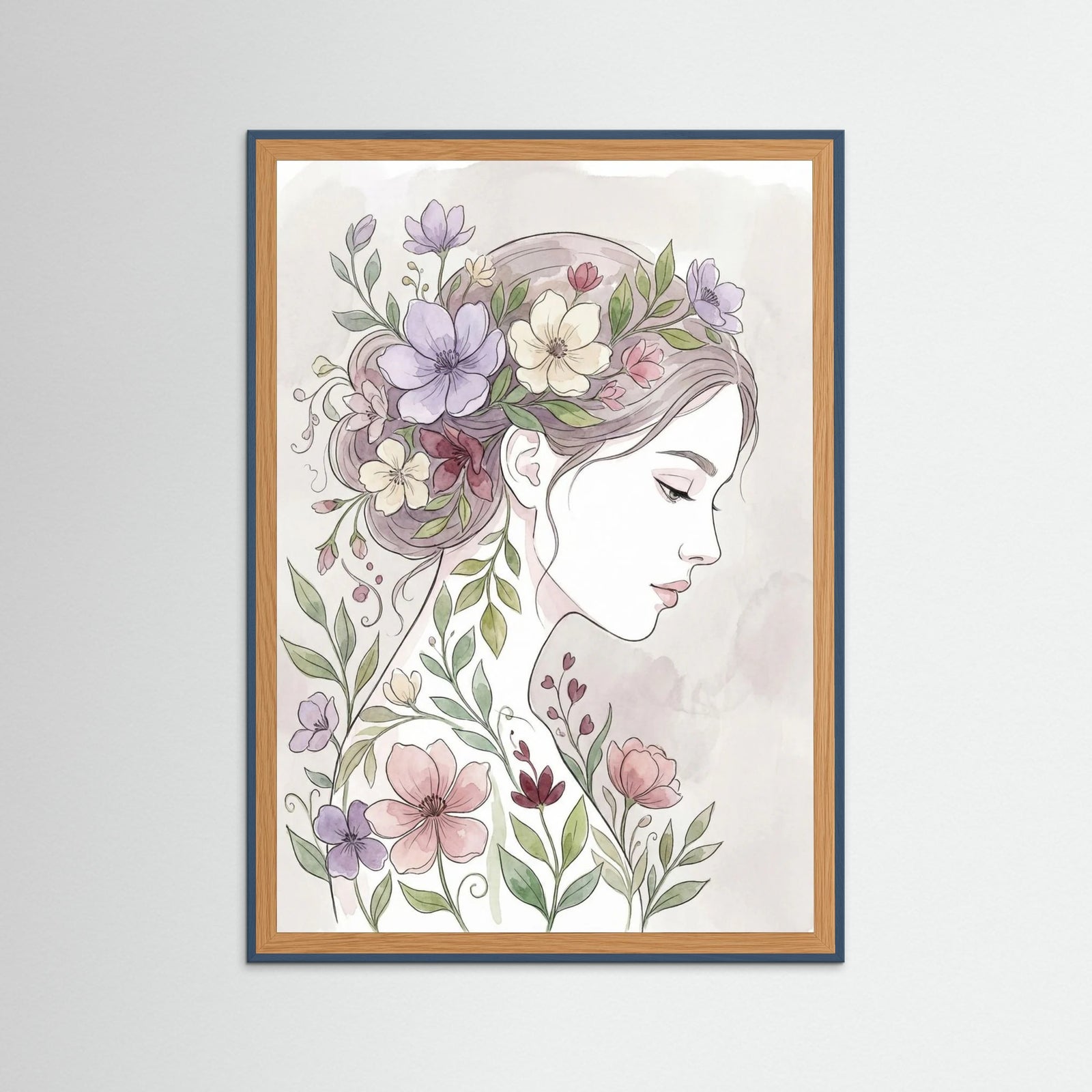 Teal Wood Floral Muse