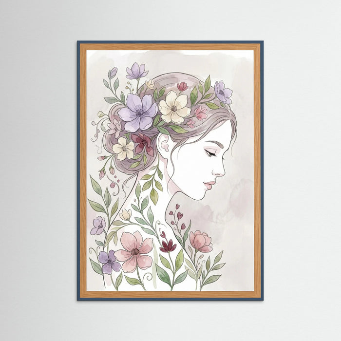 Teal Wood Floral Muse