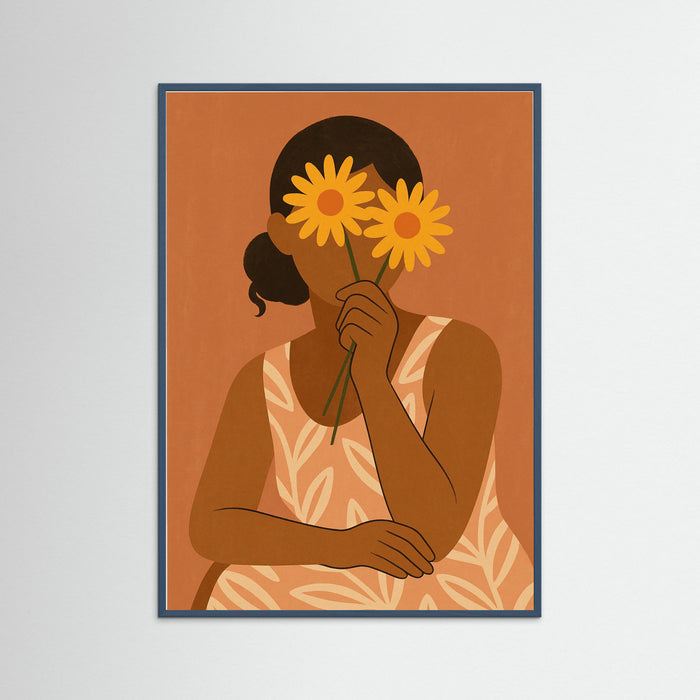 Teal Wood Floral Mystique