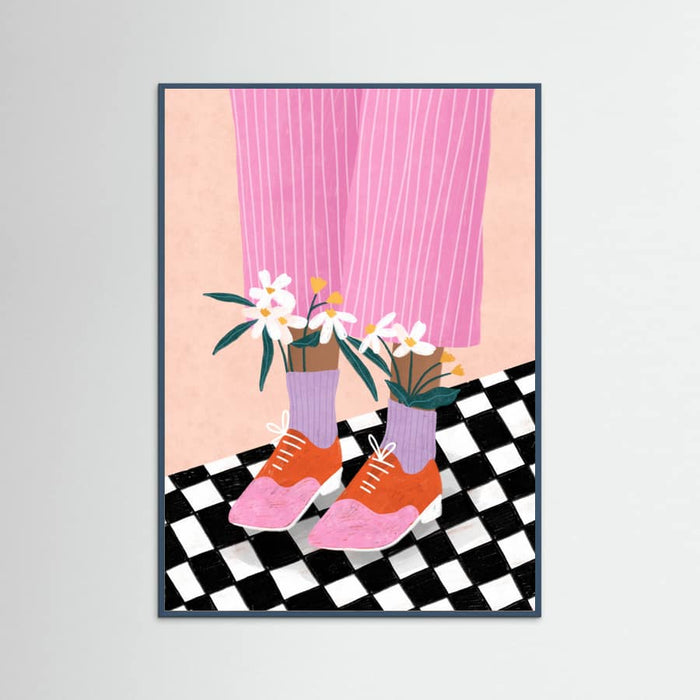 Floral Socks -juliste – juliste ja taidepainatus