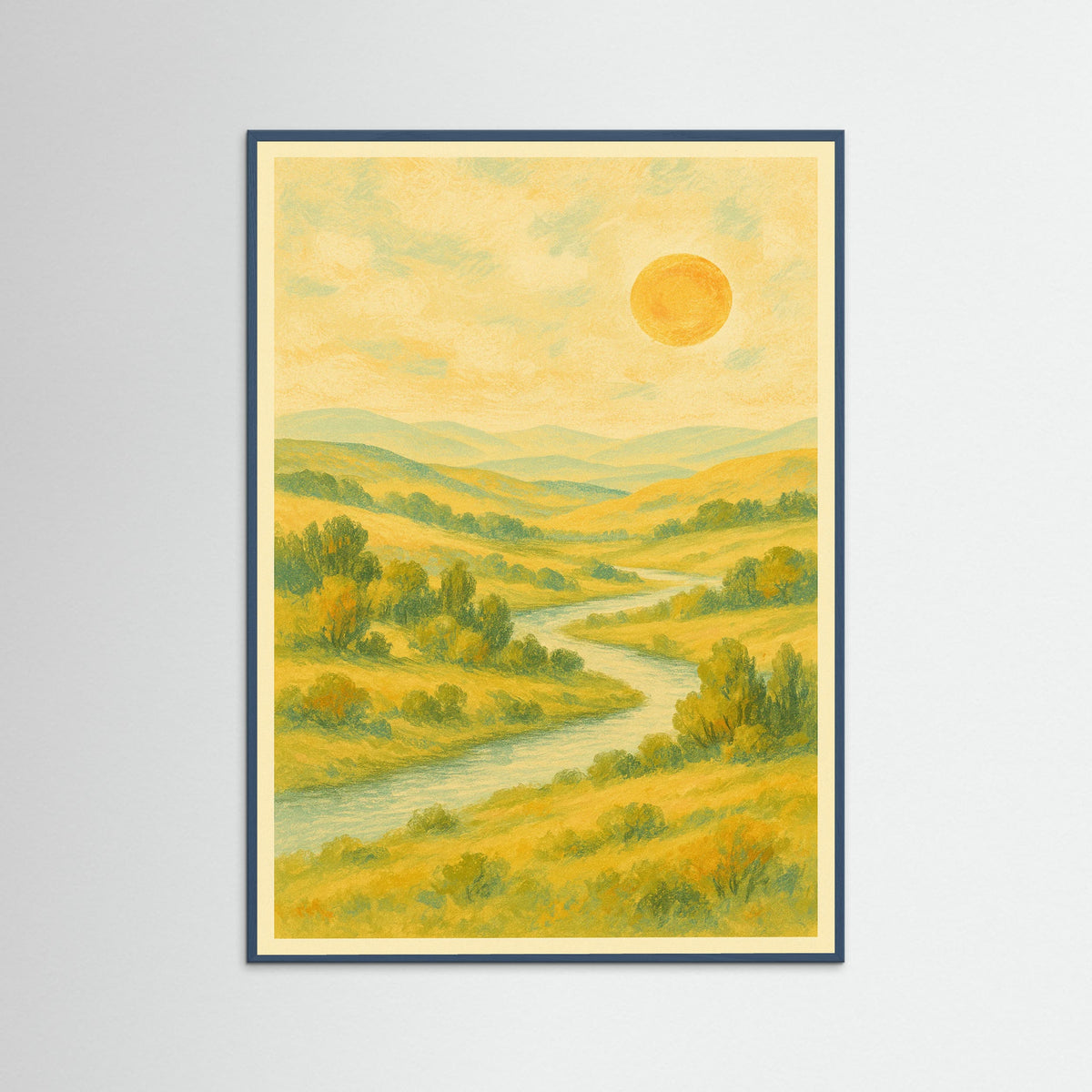 Teal Wood Floral Still Life