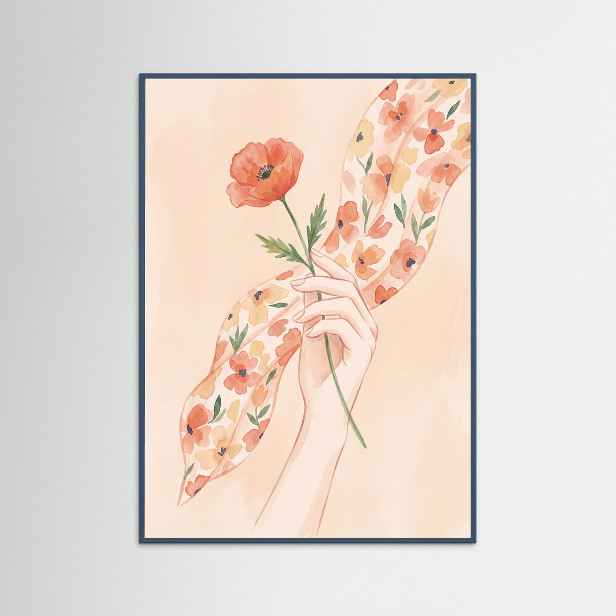 Teal Wood Floral Wanderer