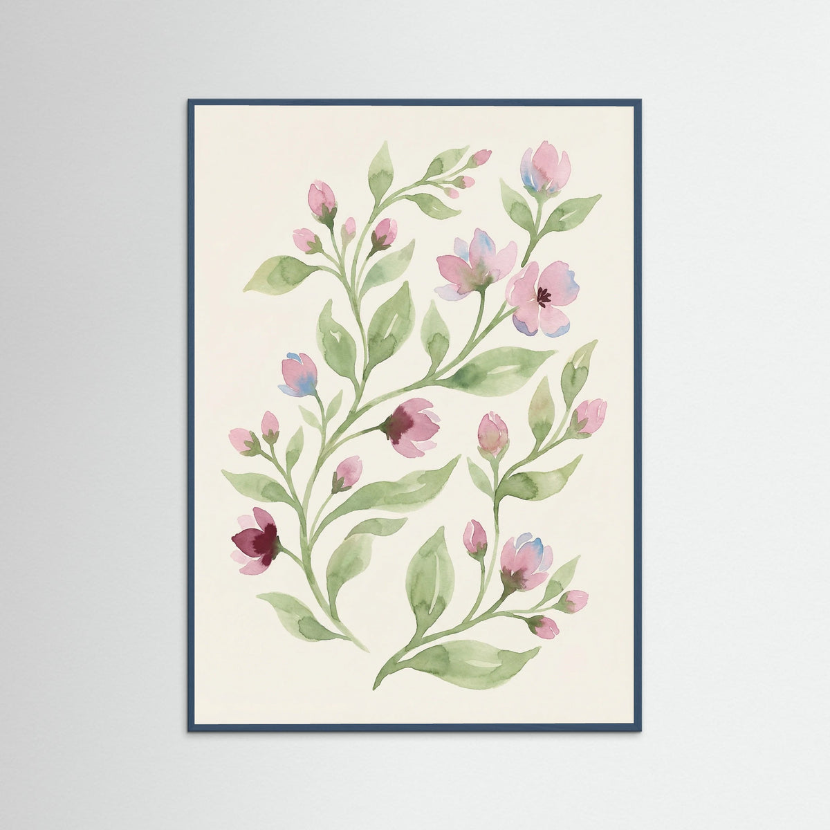 Teal Wood Floral Whispers