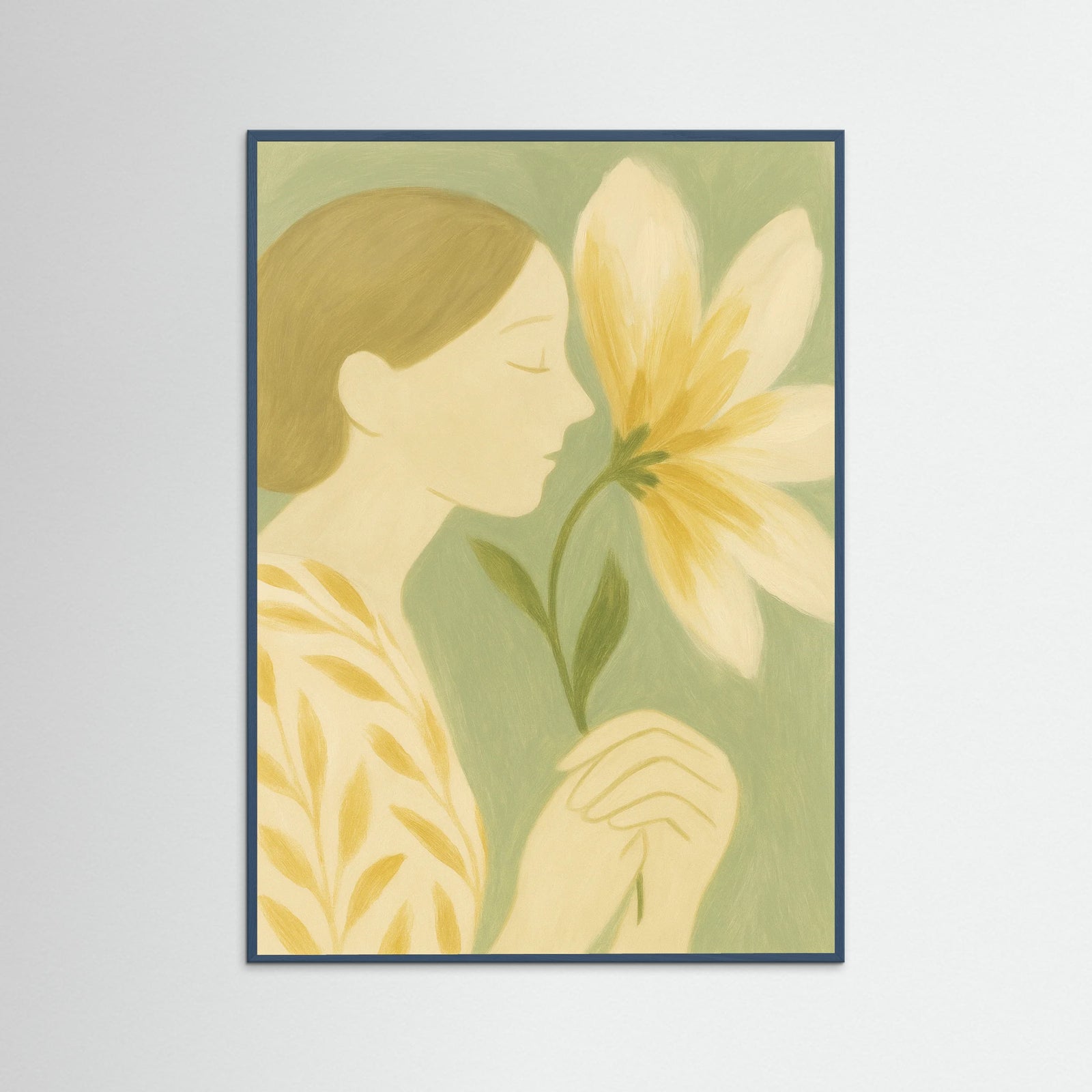 Teal Wood Flower Whisper