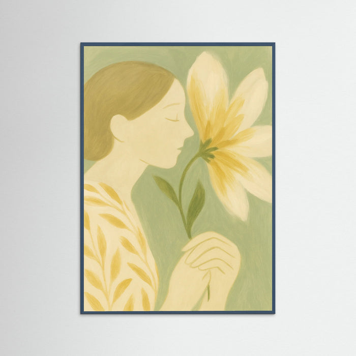 Teal Wood Flower Whisper