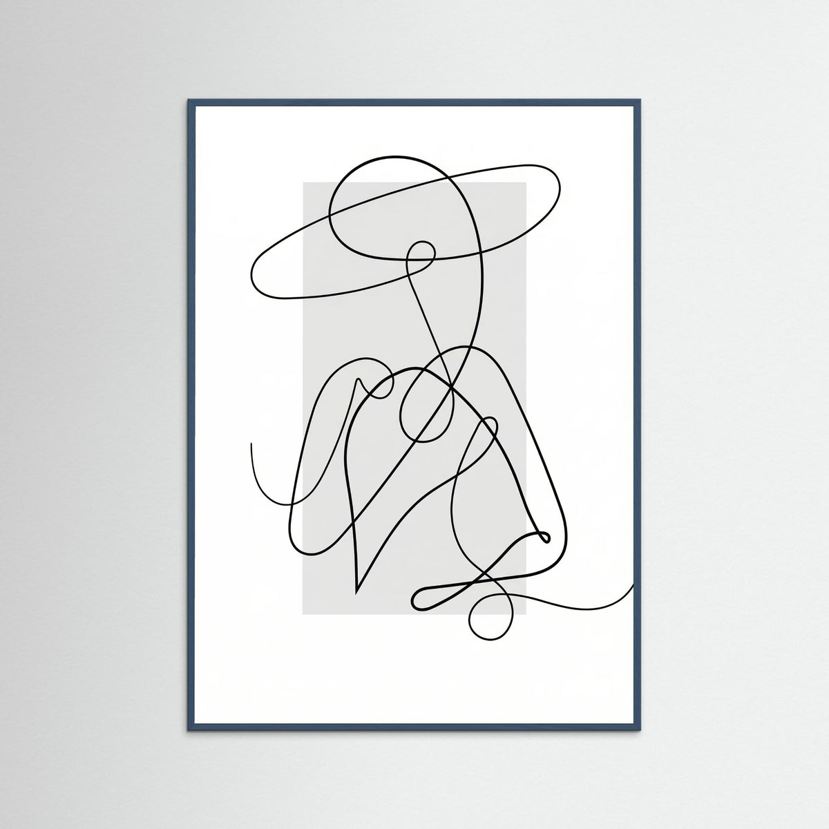 Teal Wood Flowing Contours Gray