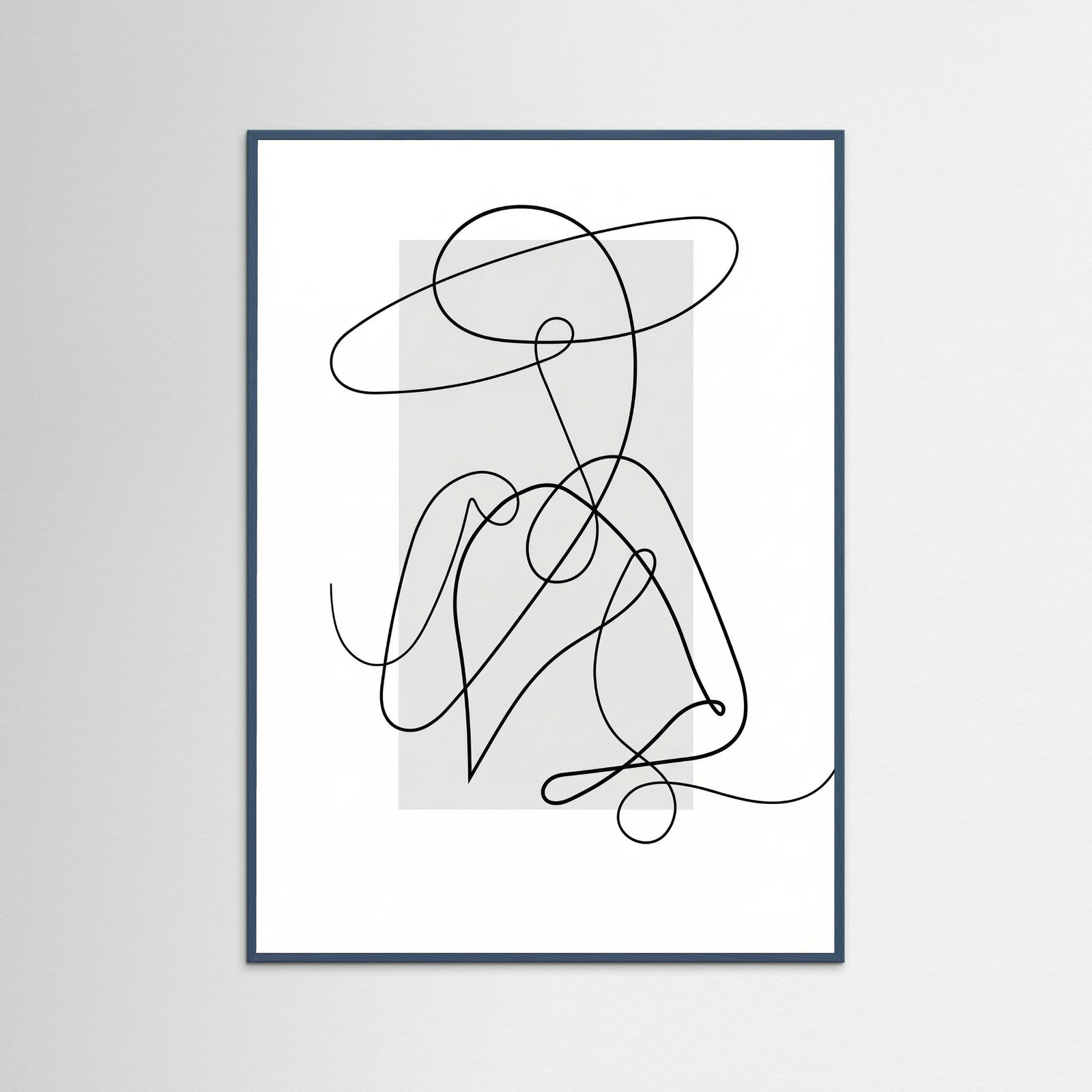 Teal Wood Flowing Contours Gray