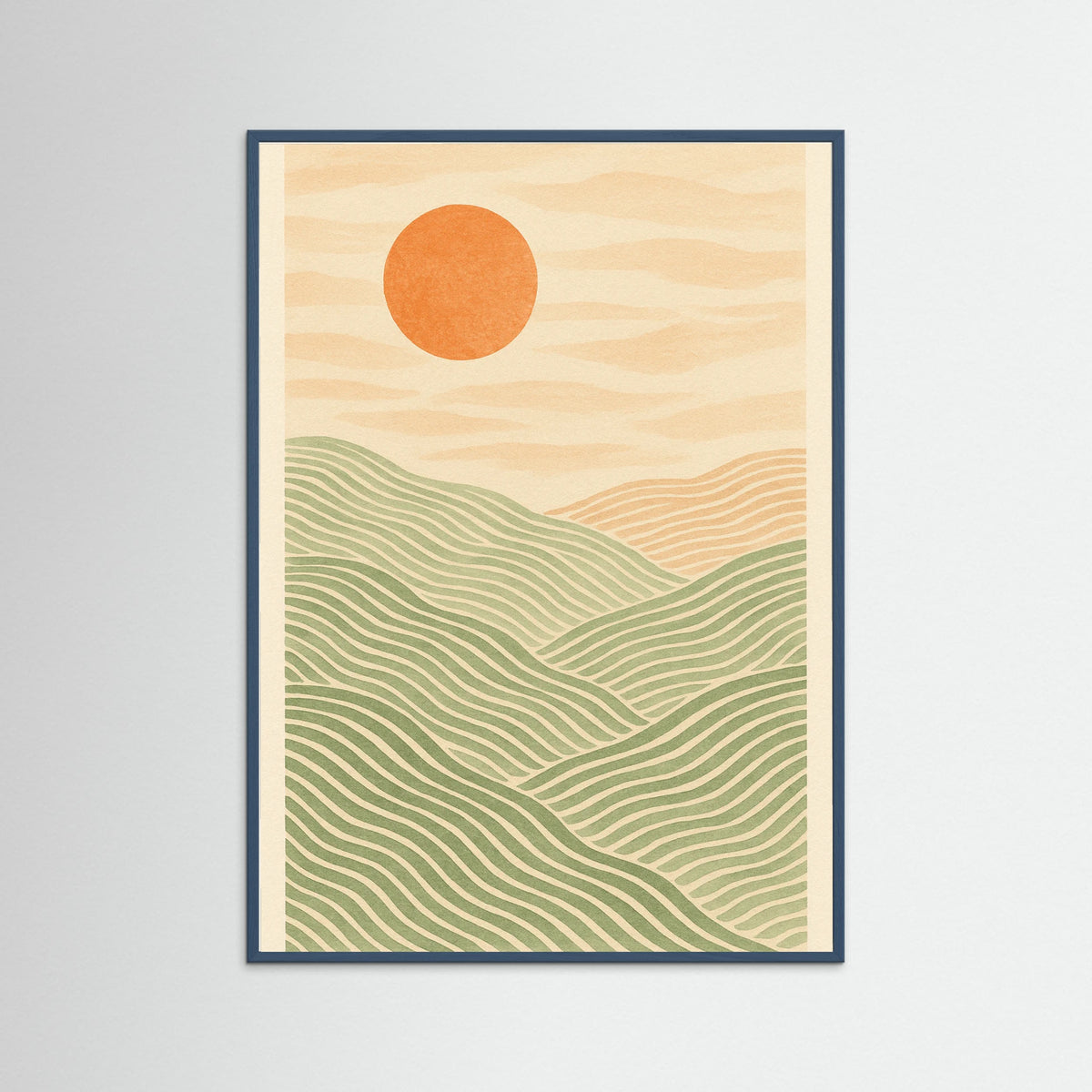 Teal Wood Flowing Contours