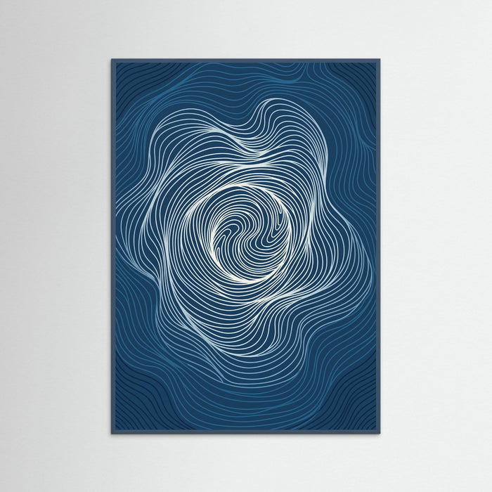 Teal Wood Flowing Contours