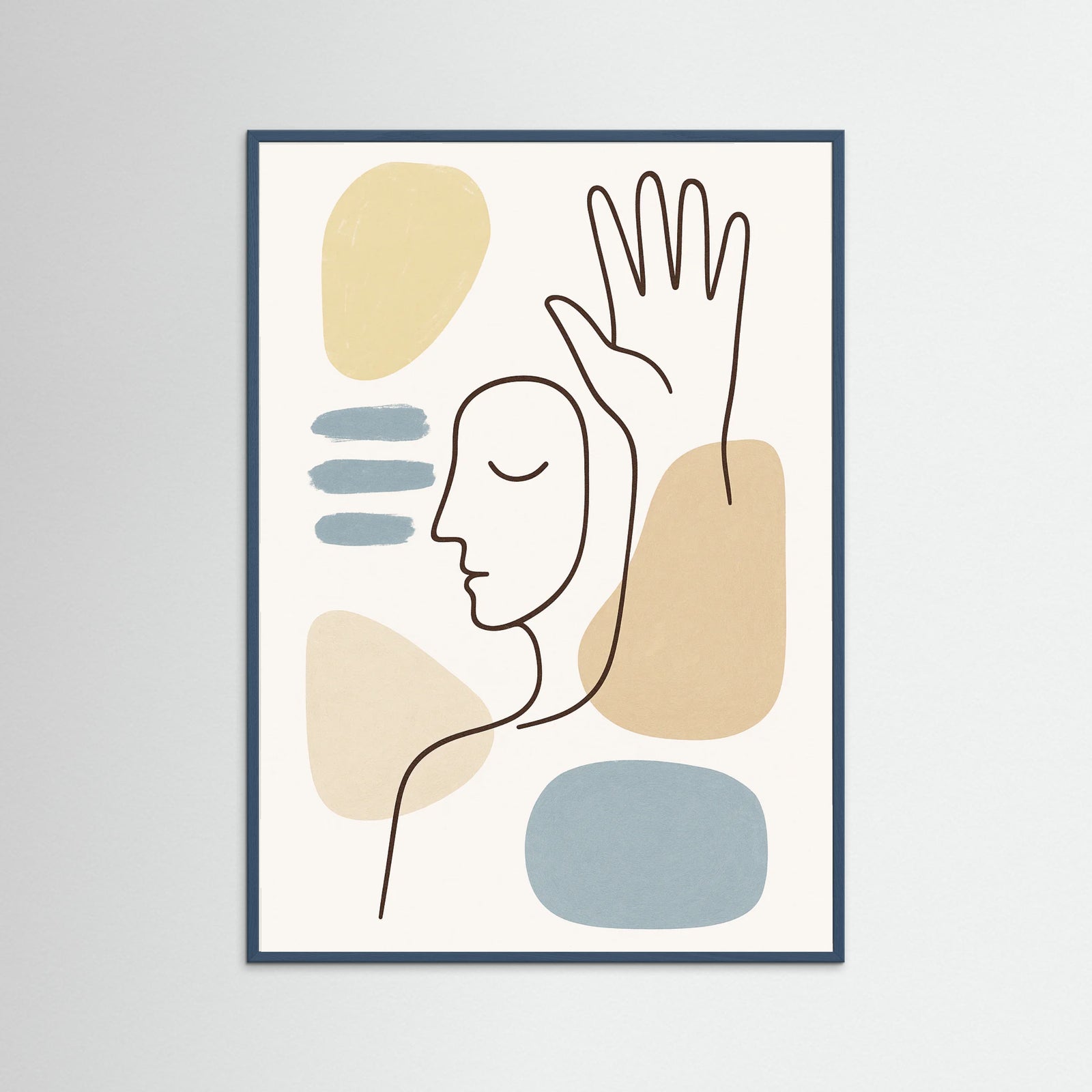 Teal Wood Flowing Lines