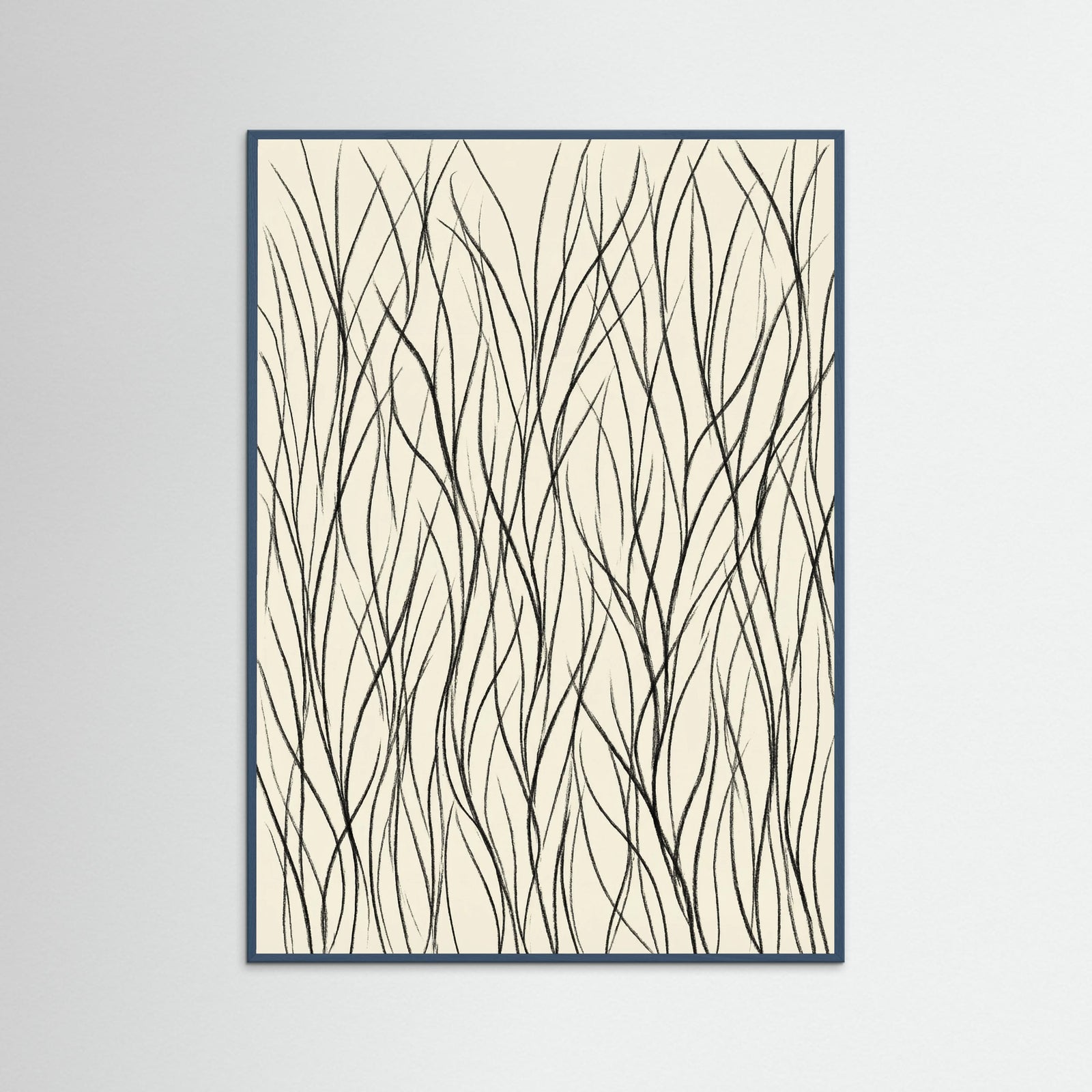 Teal Wood Flowing Rhythms Black