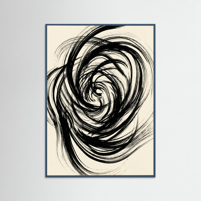 Teal Wood Fluid Black Strokes