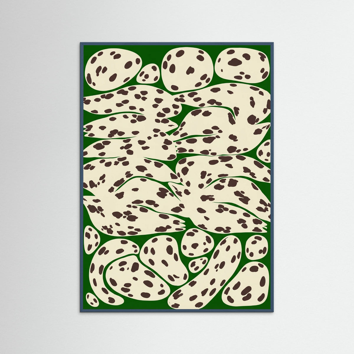 Teal Wood Fluid Spot Pattern