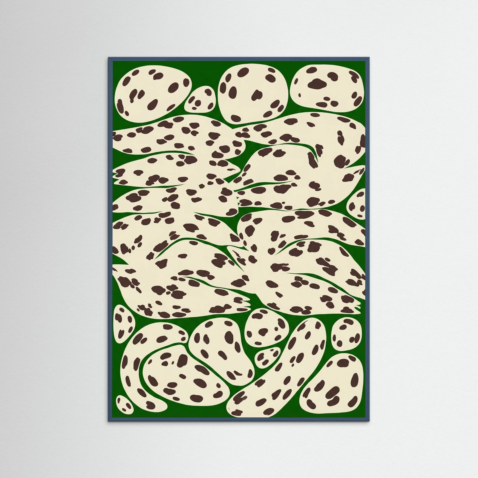 Teal Wood Fluid Spot Pattern
