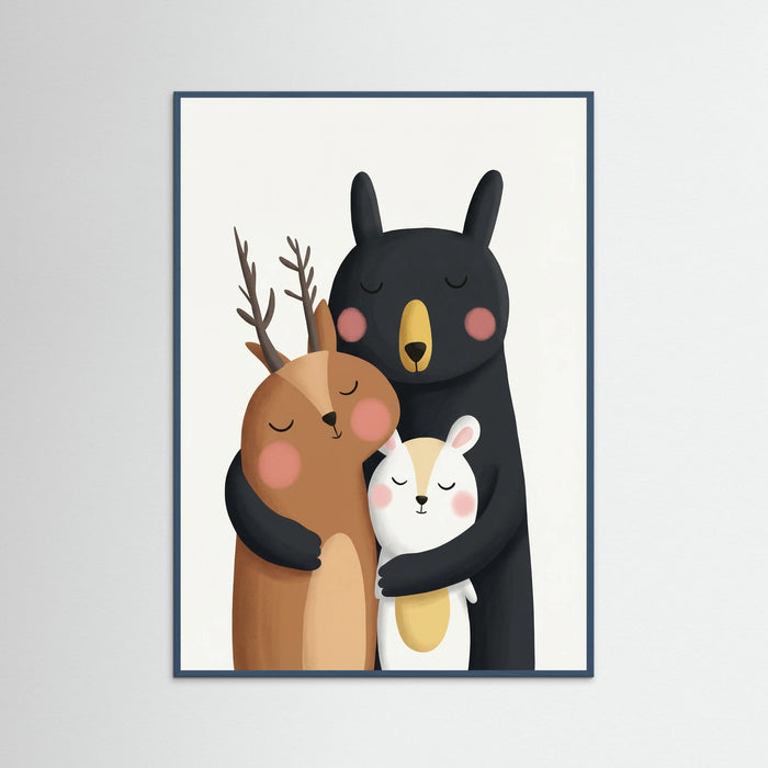 Teal Wood Forest Family Hug