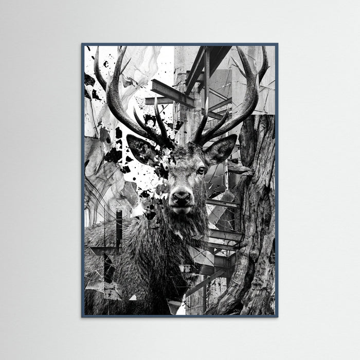 Teal Wood Fractured Gaze