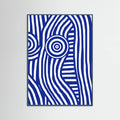 Front Blue and White Striped Nude Poster – poster and art print