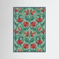 Teal Wood Fruitful Pattern