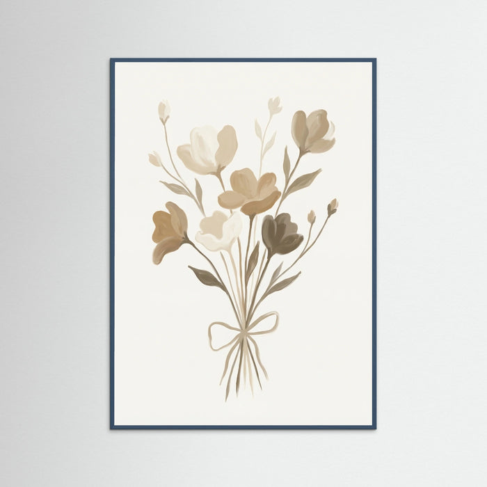 Teal Wood Gentle Blooms