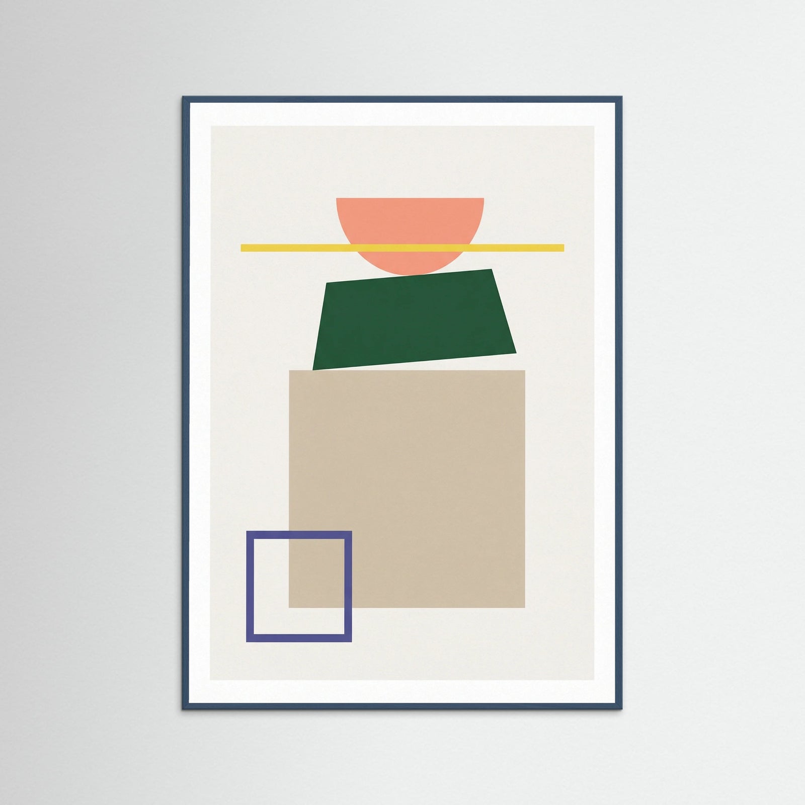 Teal Wood Geometric Abstraction