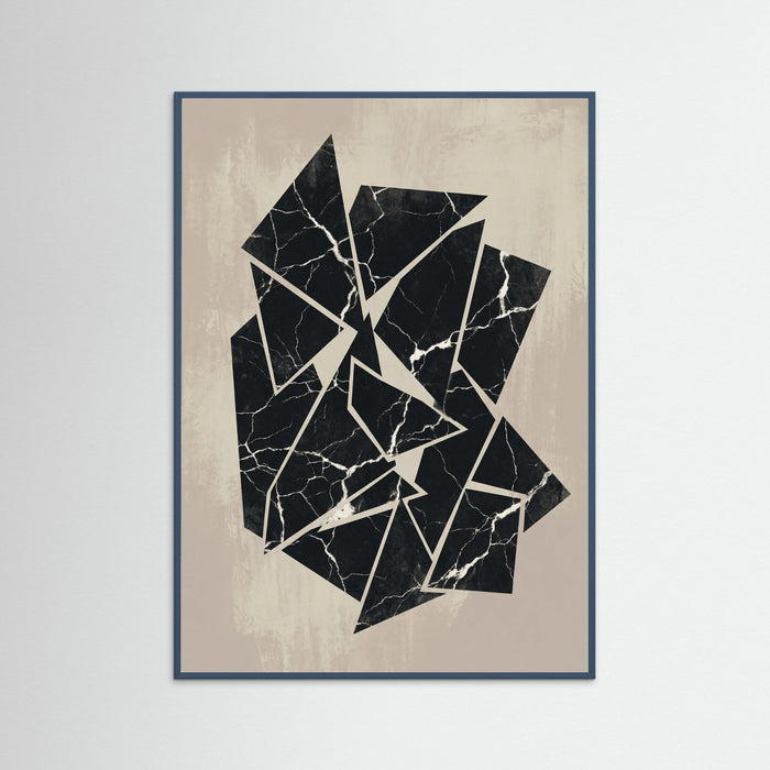 Teal Wood Geometric Abyss