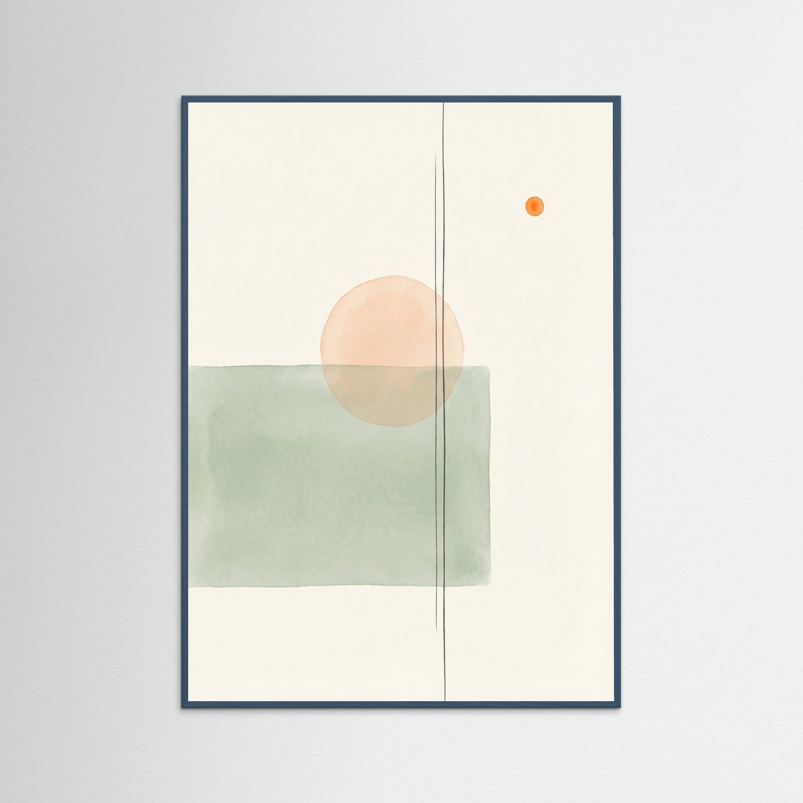 Teal Wood Geometric Balance