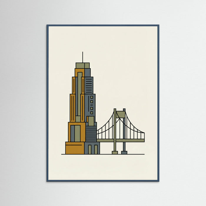 Geometric Bicycle – poster and art print