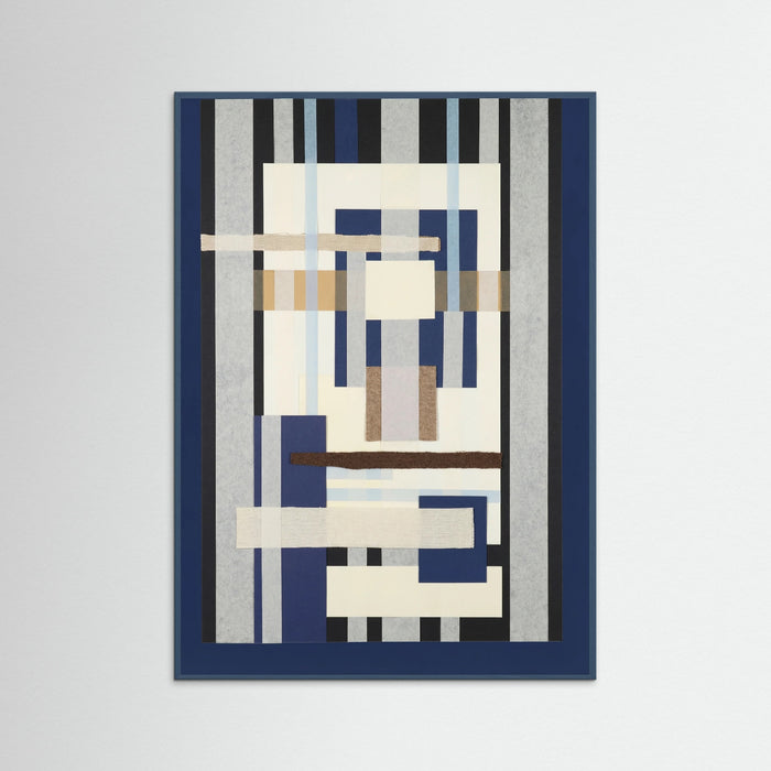 Teal Wood Geometric Blues