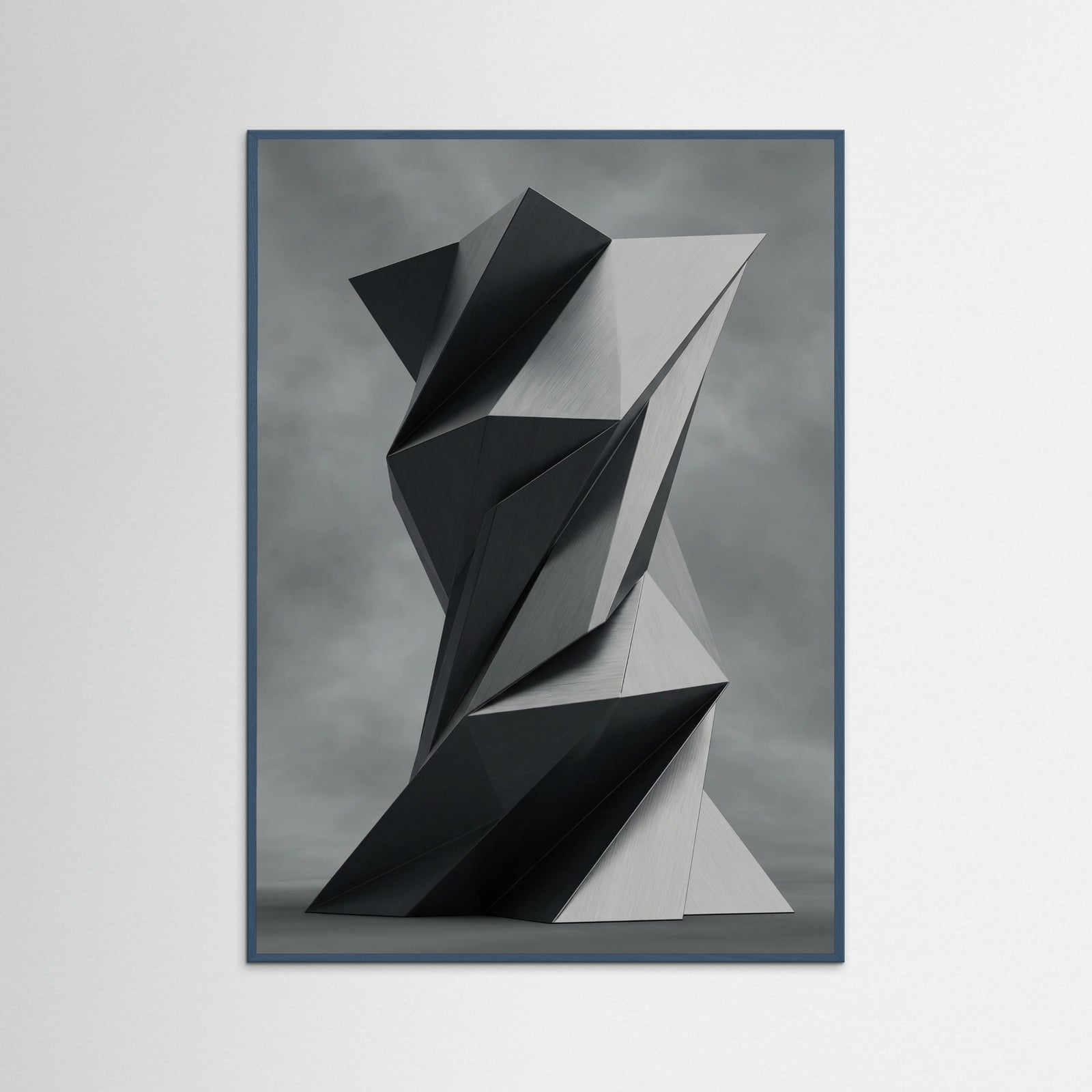 Teal Wood Geometric Folds