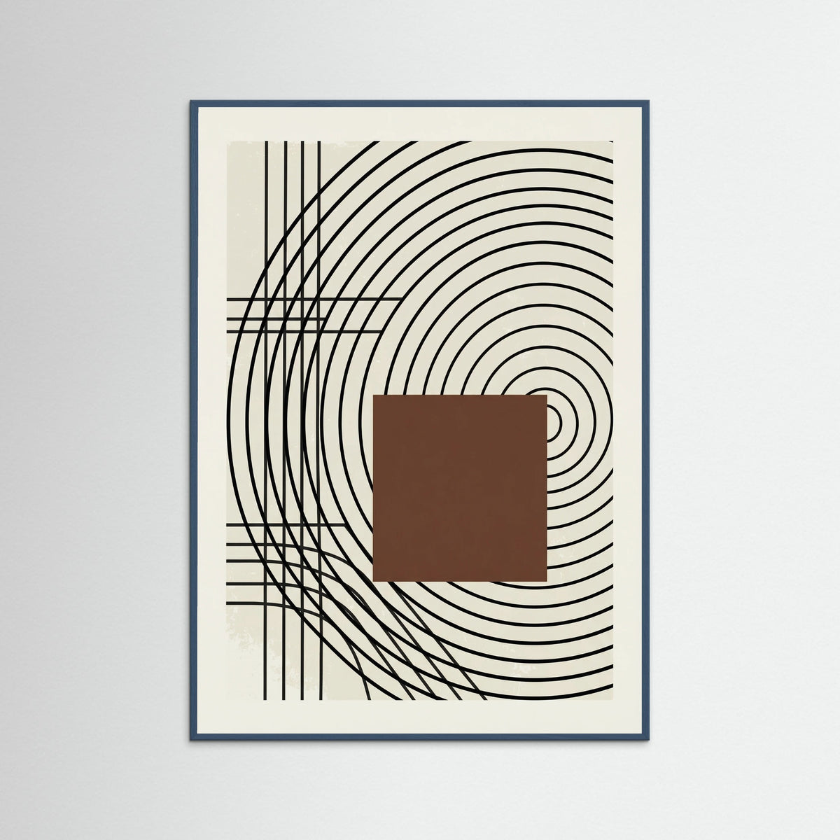 Teal Wood Geometric Harmony Beige
