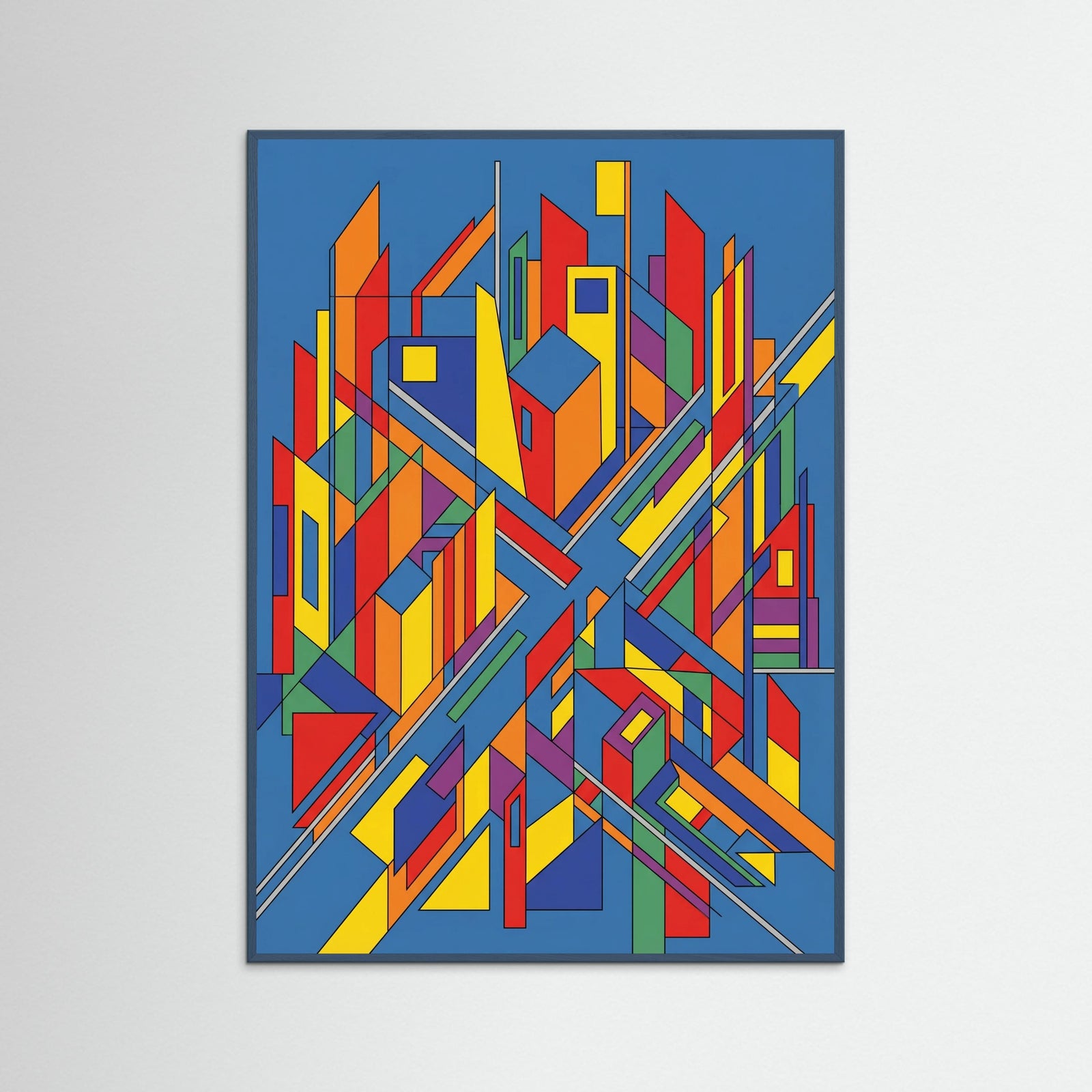 Teal Wood Geometric Progression