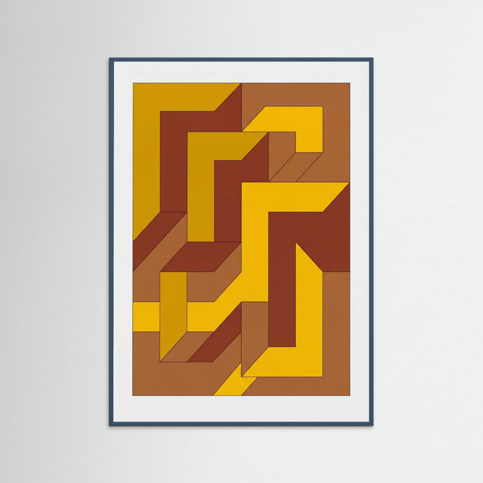 Teal Wood Geometric Progression