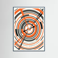 Teal Wood Geometric Semicircle Rhythm
