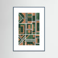Teal Wood Geometric Structures