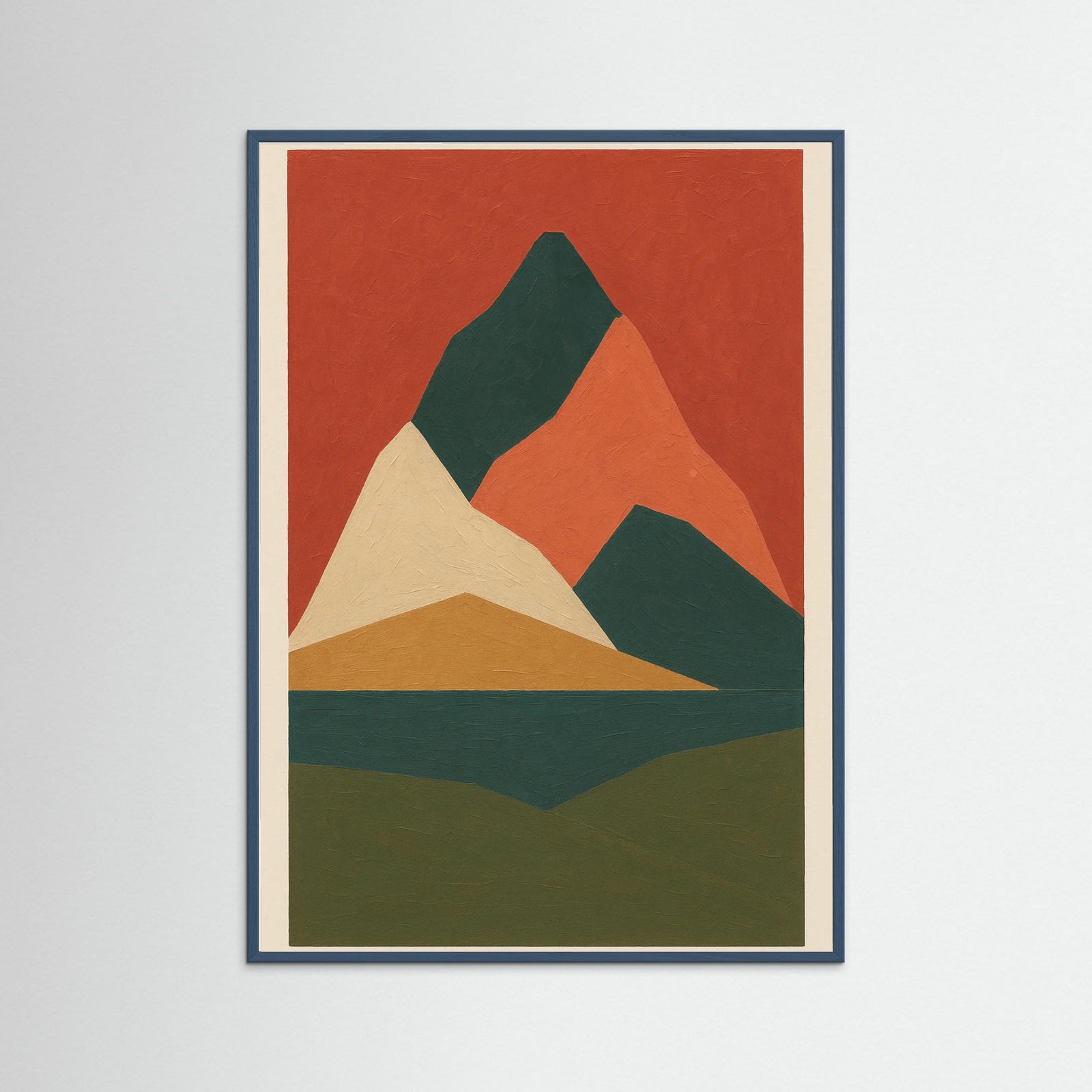 Teal Wood Geometric Wilderness