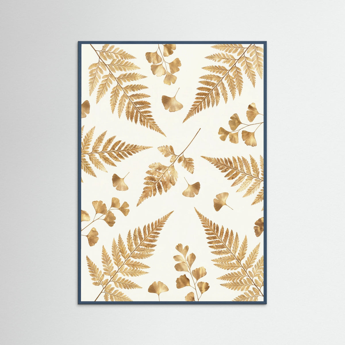 Teal Wood Gilded Eucalyptus