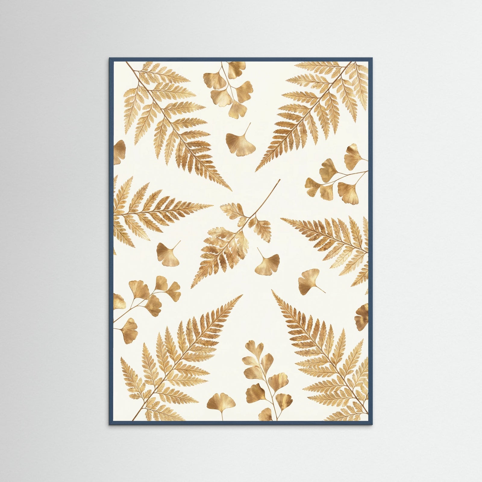 Teal Wood Gilded Eucalyptus