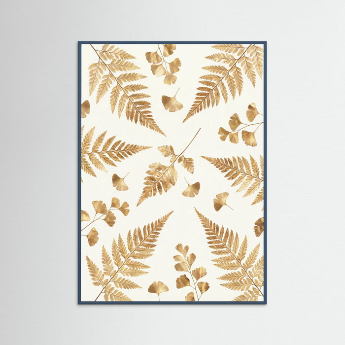 Teal Wood Gilded Eucalyptus