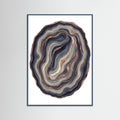 Teal Wood Gilded Geode Streams