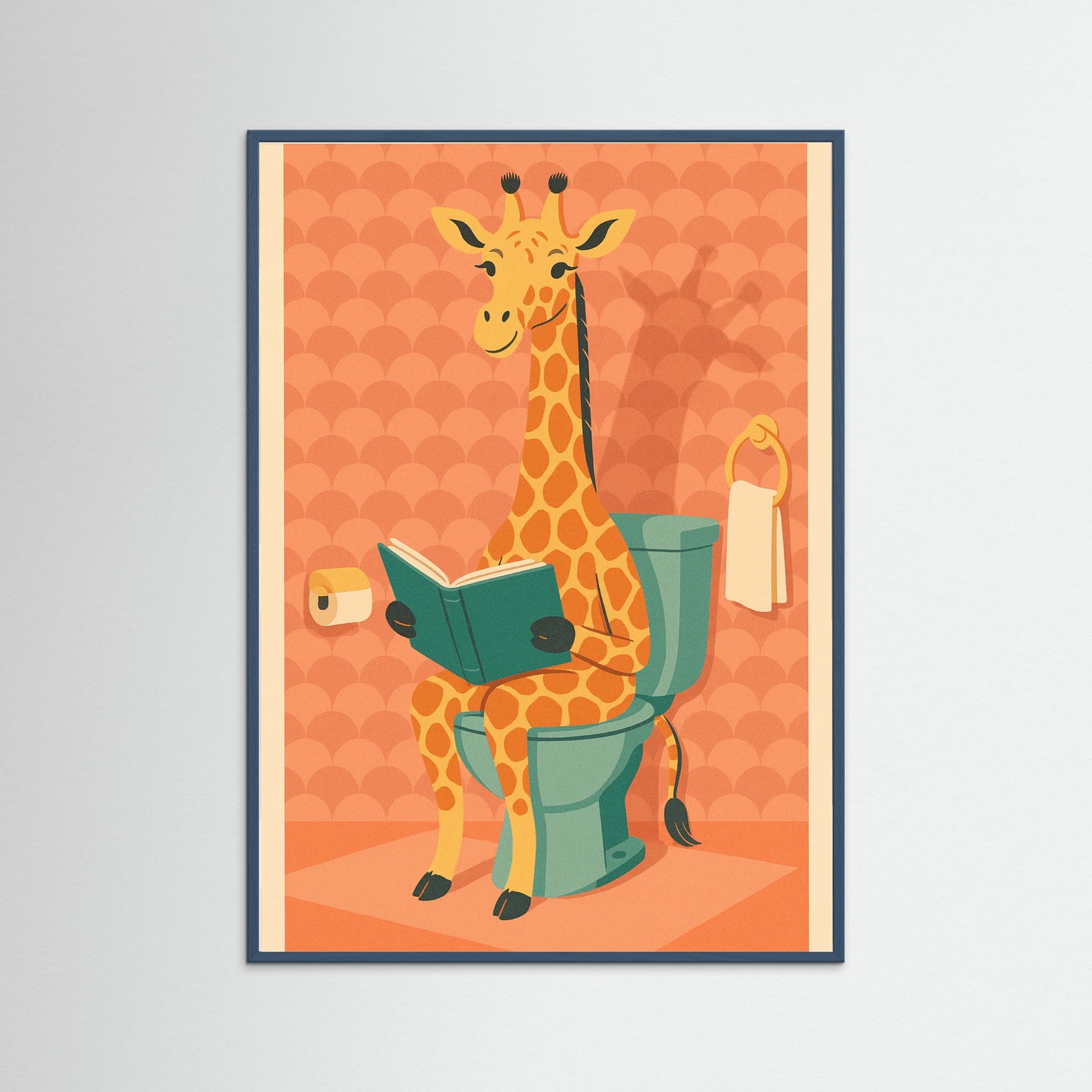 Teal Wood Giraffe Reads