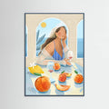 Girl with peaches Poster – poster and art print