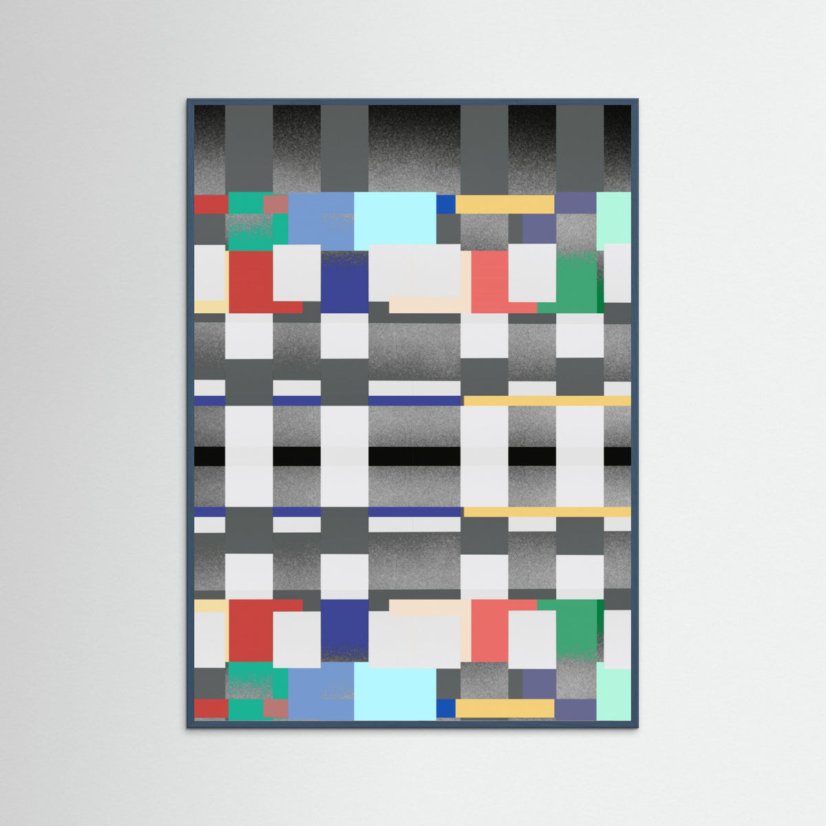 Teal Wood Glitch abstract artwork 04 Poster