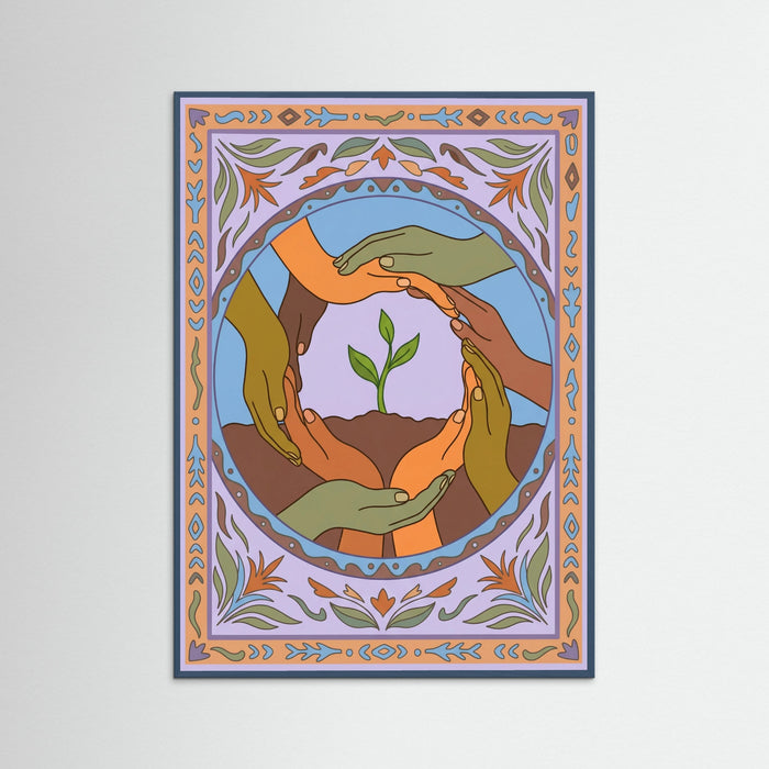 Teal Wood Global Embrace