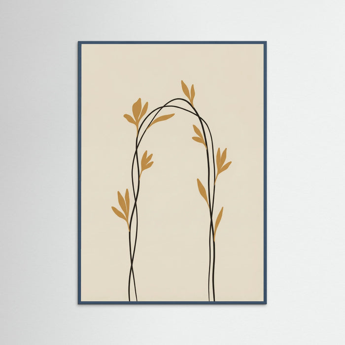 Teal Wood Golden Bloom Ascent
